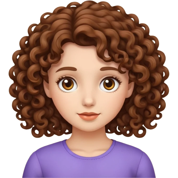 Girl with curly hair  emoji