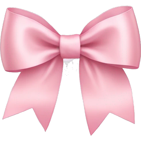 light pink ribbon bow emoji