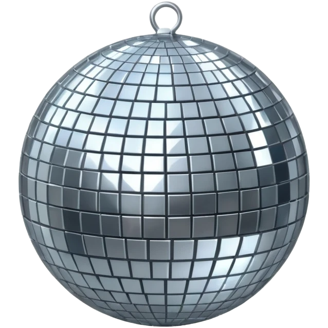 Silver party ball emoji