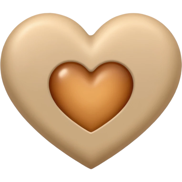beige heart emoji