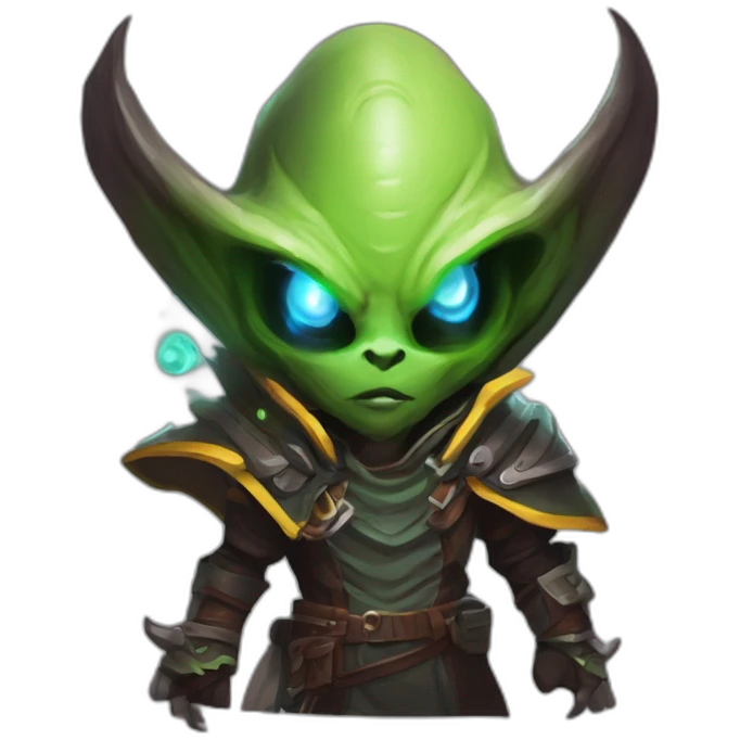 alien demon hunter scifi roguelike rpg style inspired by slay the spire digital art emoji