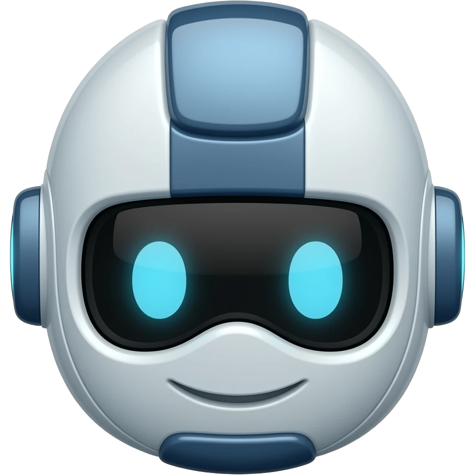 Crée-moi un robot élégant de type mixte emoji