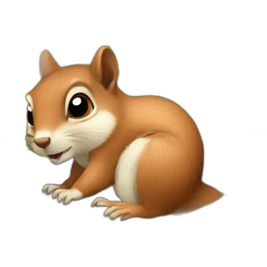 a squirrel is lying in a bird's nest emoji
