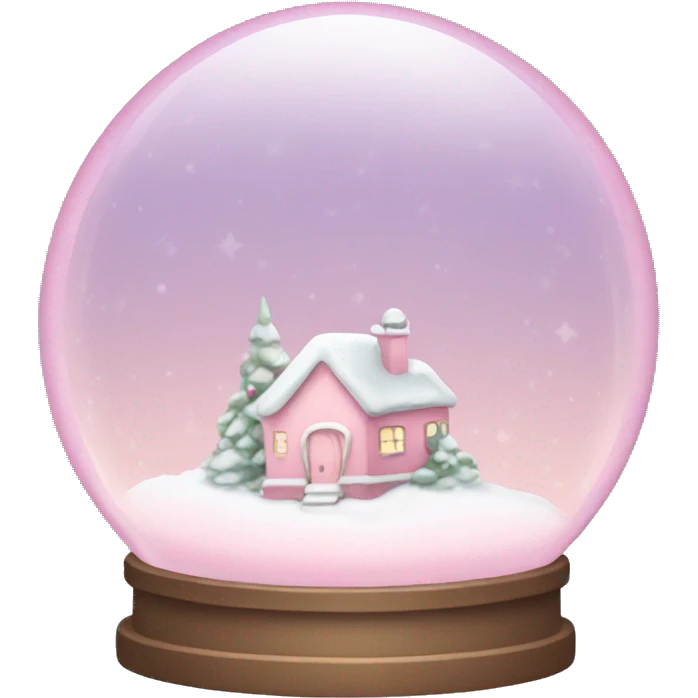 Pastel pink snow globe emoji