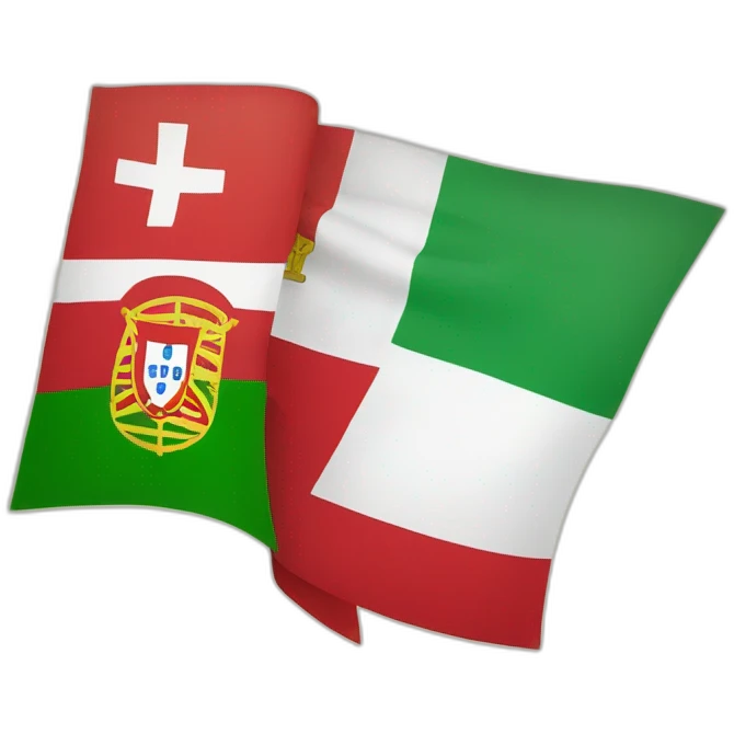 Drapeau portugais et italien emoji