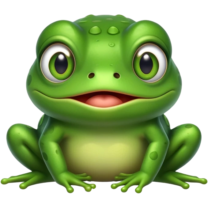 frog pretending to be scary but looking adorable instead emoji