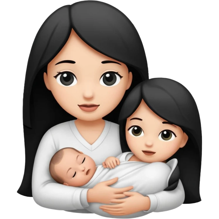 Newborn B&W with female emoji