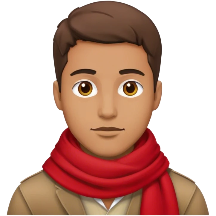 male portrait with red scarf tomga emoji
