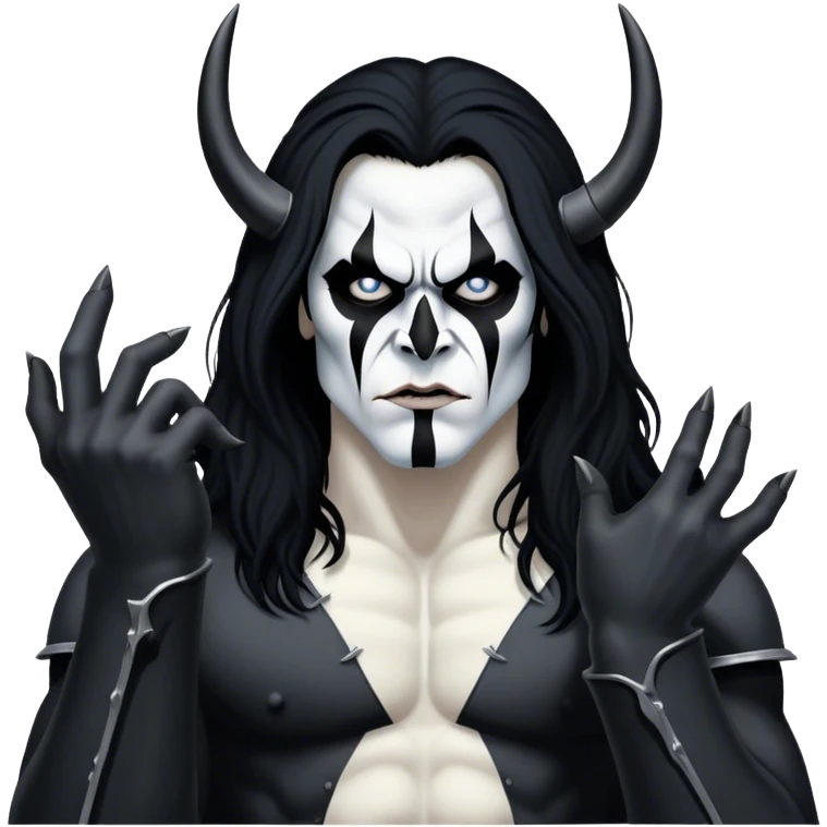 Abbath from immortal doing a black metal inspired pose emoji