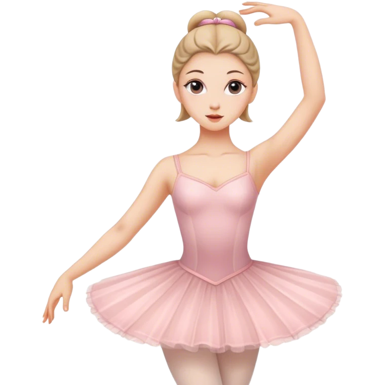 White girl in a ballet pose emoji