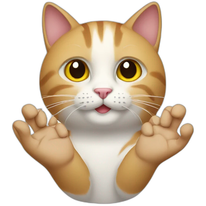Cat with hands emoji