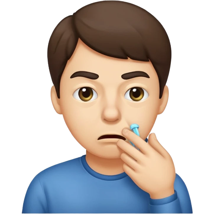 Nose sniffing fart emoji