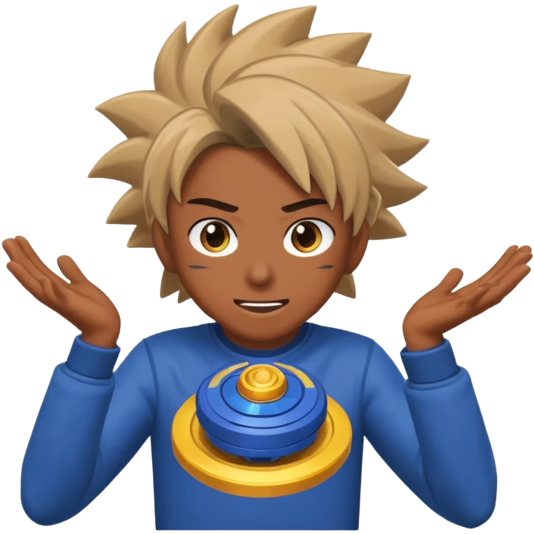 Beyblade with smart anime type player emoji