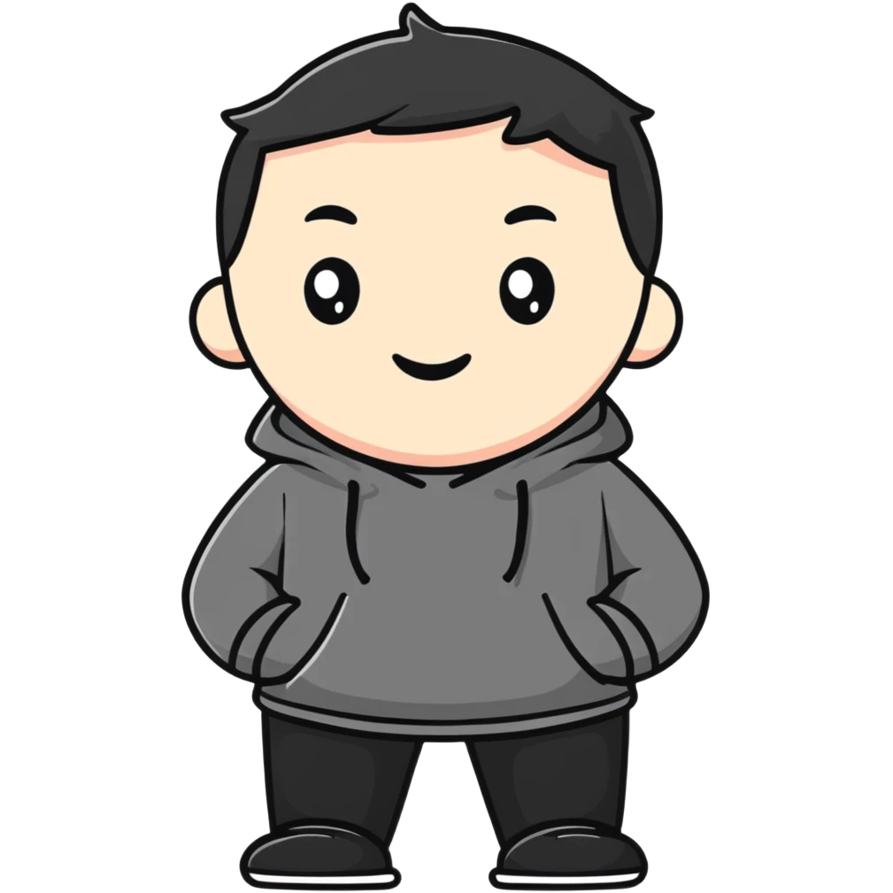 Gothic style character with black clothing and pale face emoji