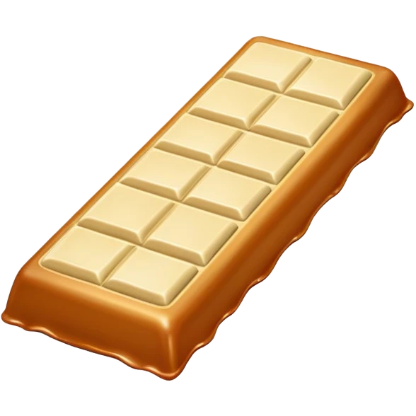 Salted caramel white chocolate bar emoji