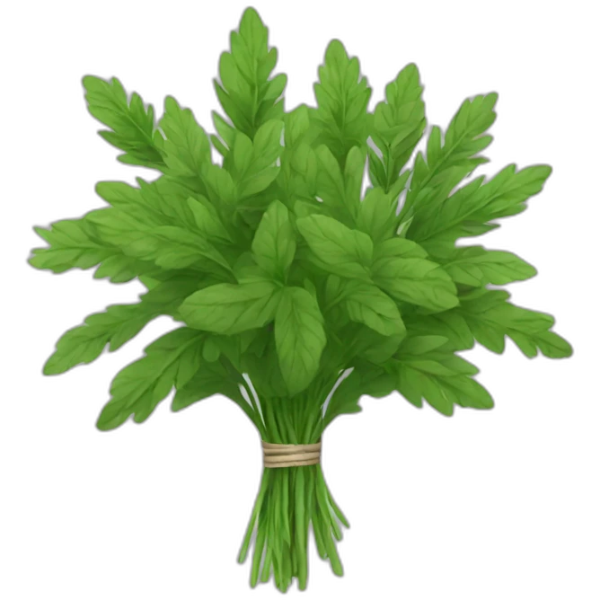 bouquet of green herbs emoji