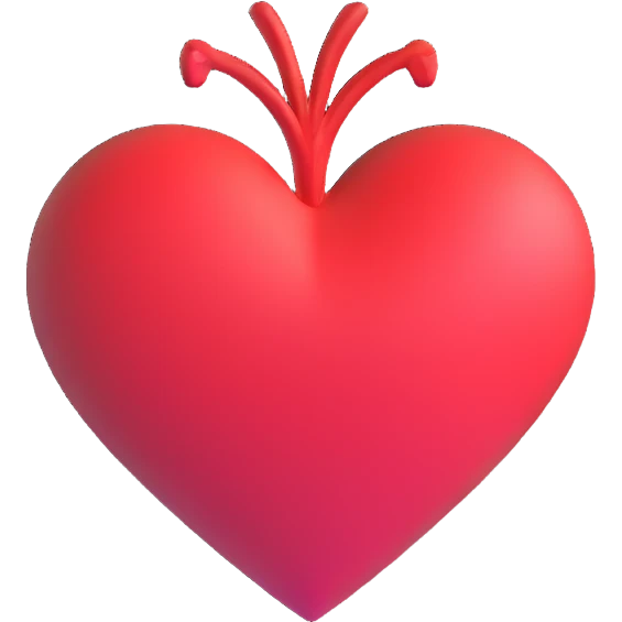 heart with a subtle shadow emoji