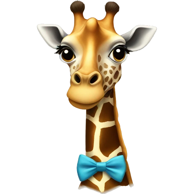 Giraffe with a bow tie  emoji