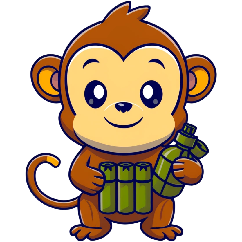 monkey with a grenade emoji