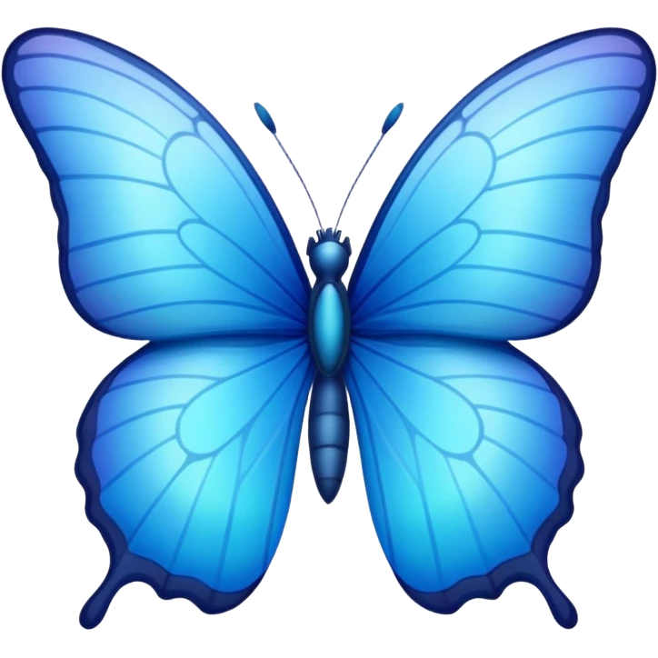 Blue butterfly emoji emoji