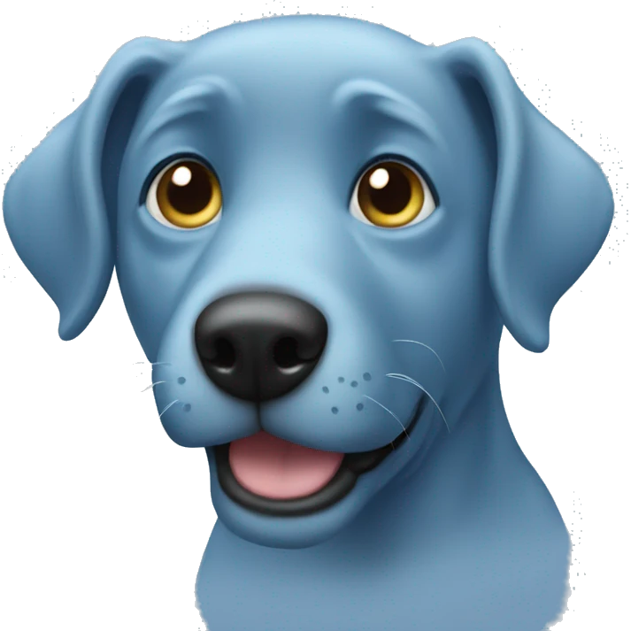 blue dog  emoji