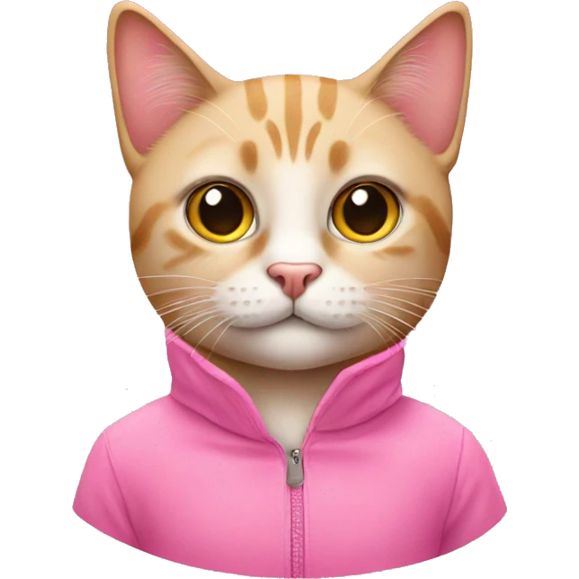 Cat dressed all pink emoji