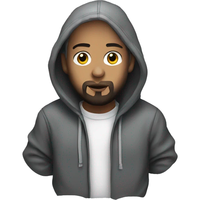 Eminem with a beard and wearing a hoodie emoji