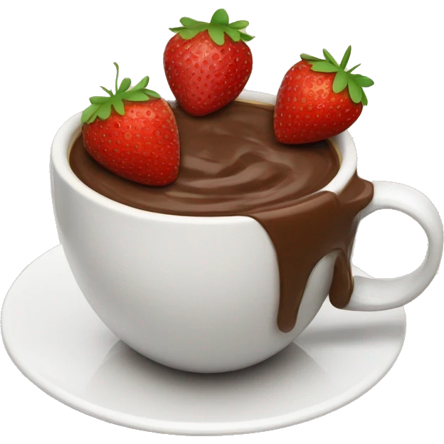 strawberries and nutella in a cup emoji