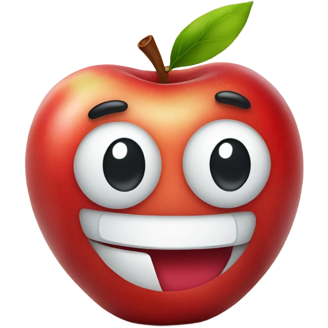smiling red apple  emoji