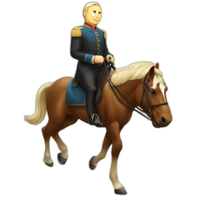 Vladimir poutine sur un cheval emoji