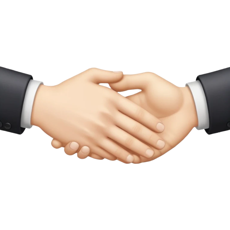 two white hands in a secret handshake emoji