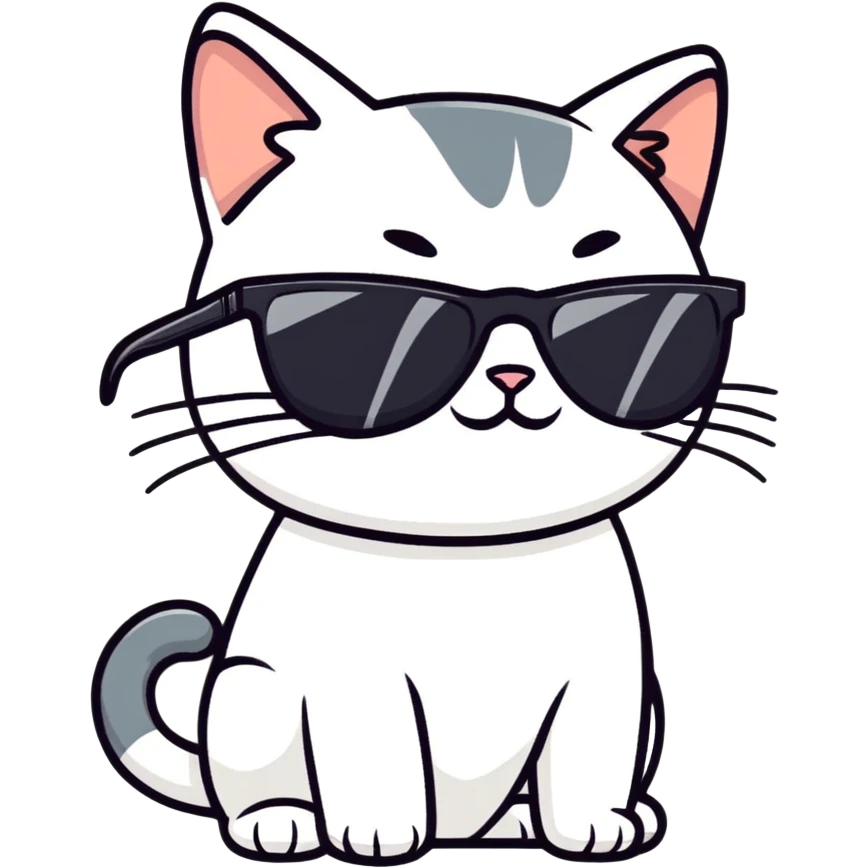 Cat with sunglasses emoji