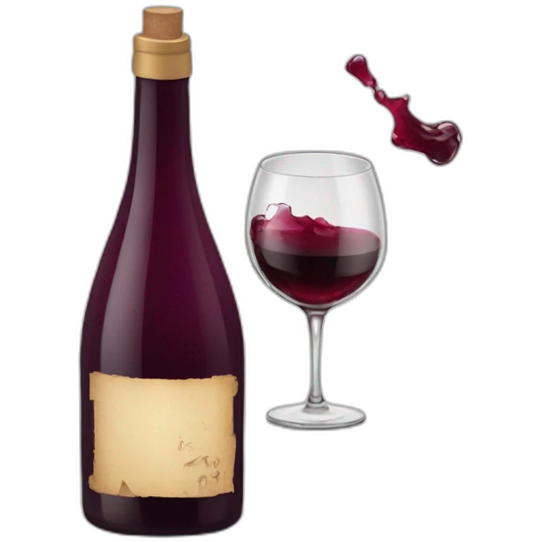 broken bottle of wine emoji
