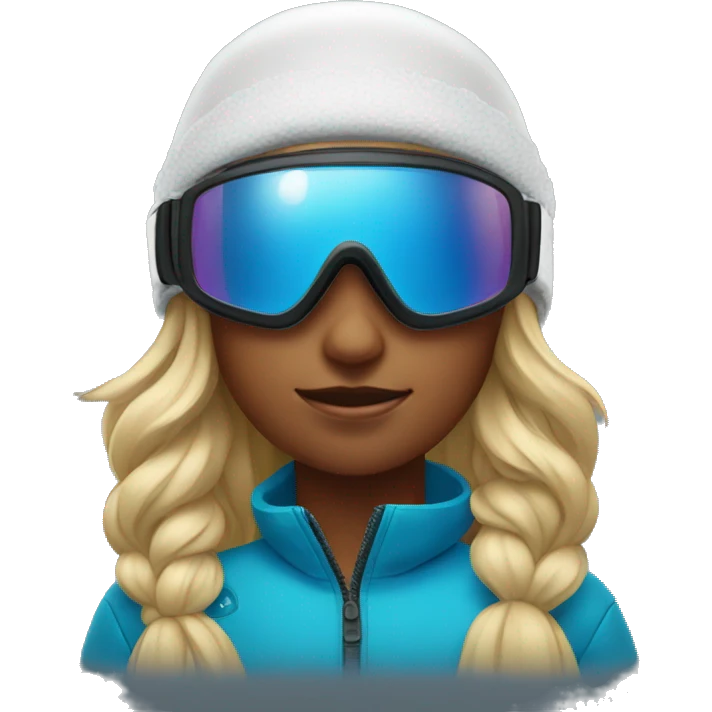 A girl wearing ski goggles  emoji