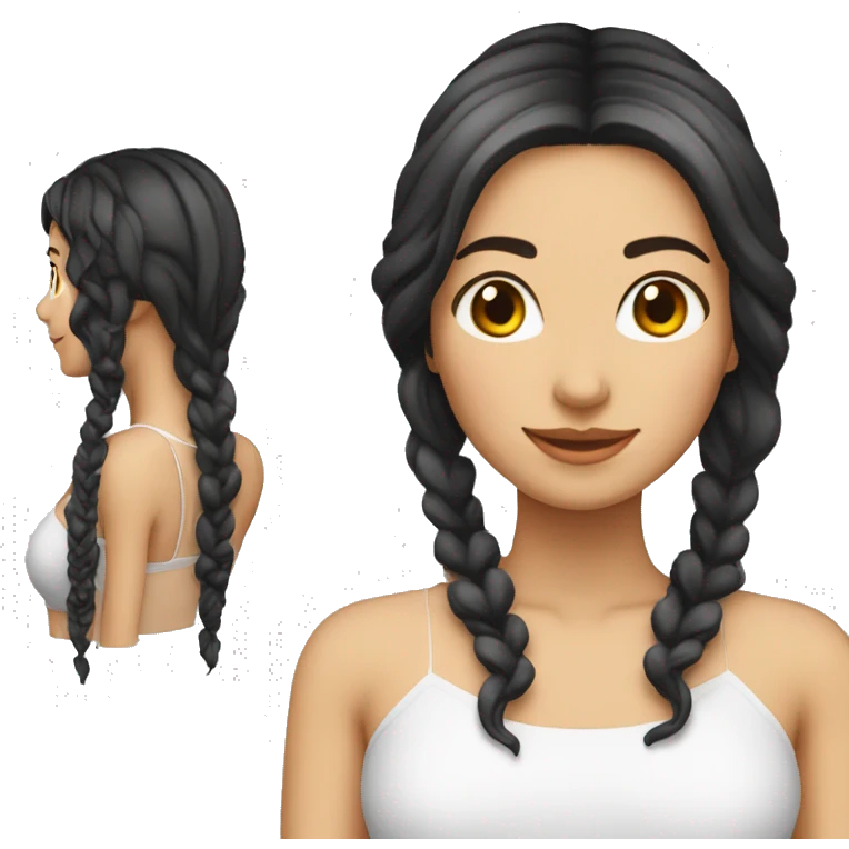 Mujer blanca con cabello rizado largo a la espalda emoji