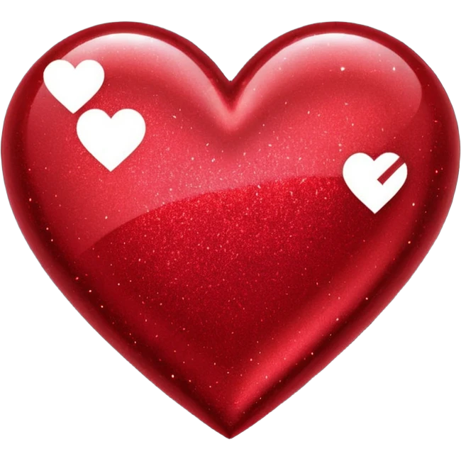 red glitter cyberpunk love emoji