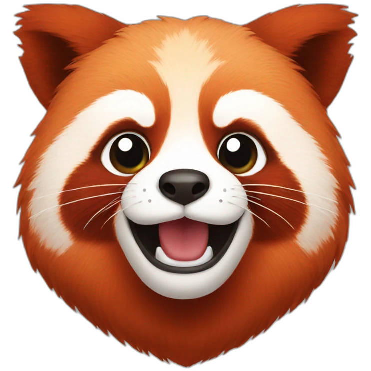 Red panda face emoji