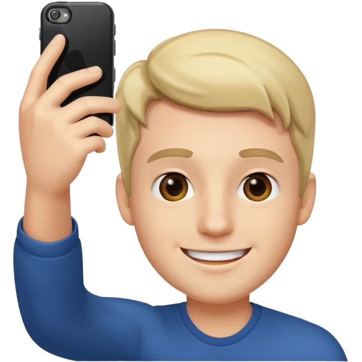 male taking selfie emoji