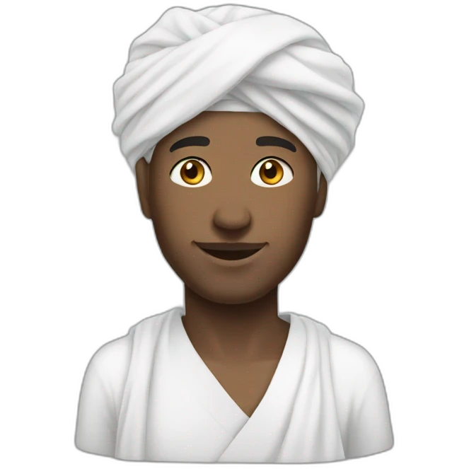 Man_wearing_a_white_Sudanese_turban emoji