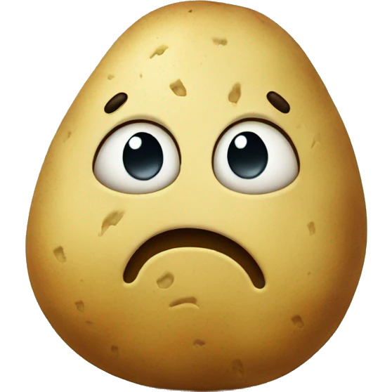 Sad potato with tears emoji