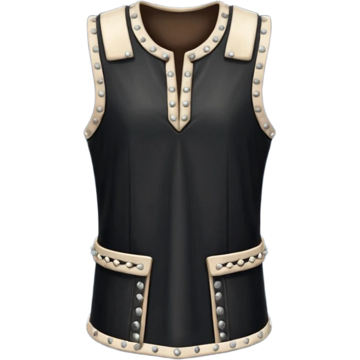 A sleeveless leather tunic stitched with bone needles.









 emoji