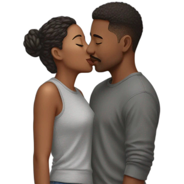 Couple kissing ￼  emoji