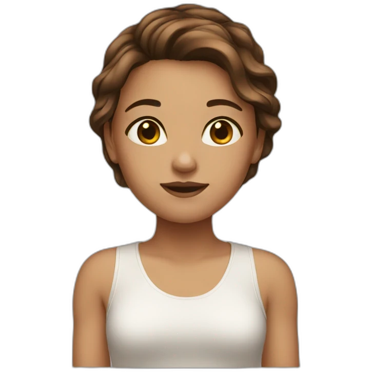 girl brown hair emoji