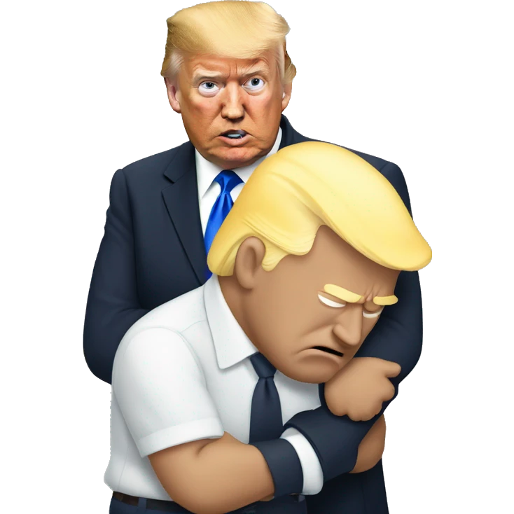 Trump holding Joe Biden sad emoji