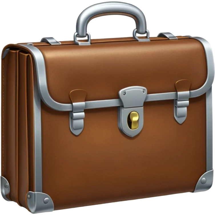 a briefcase with money and a closed lock in front of it emoji