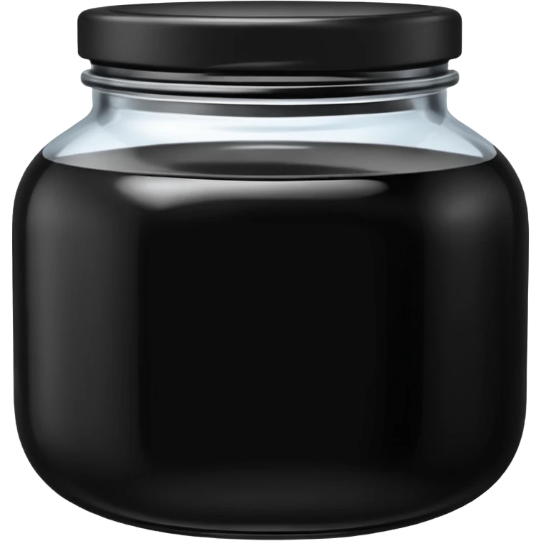 jar with black paste inside emoji