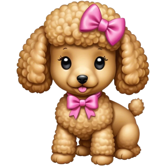 Caniche con lazo emoji