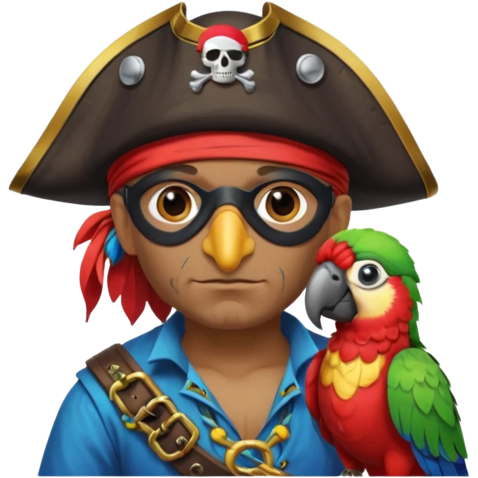 pirate and parrot emoji