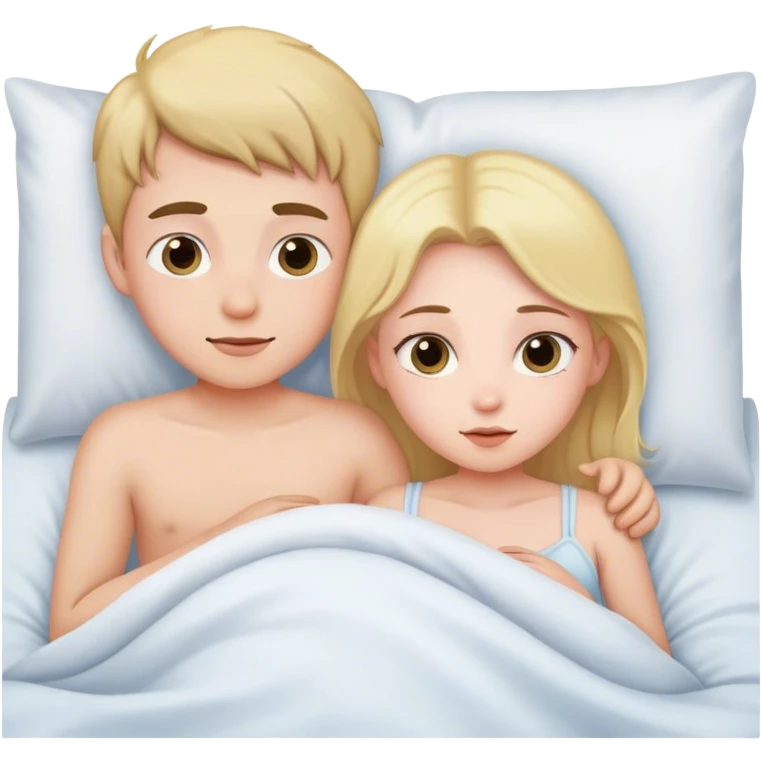 Boy and girl in bed emoji