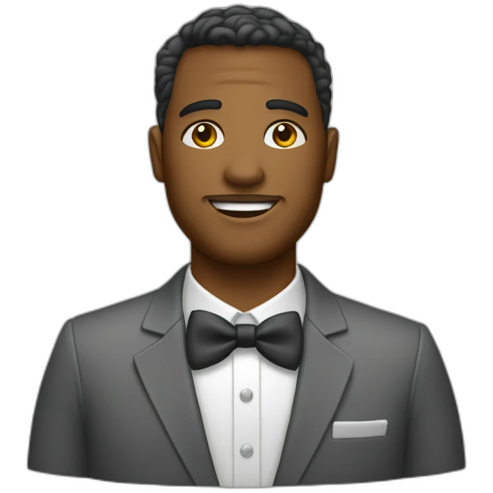 white jehovah witness with salt and pepperbow tie emoji